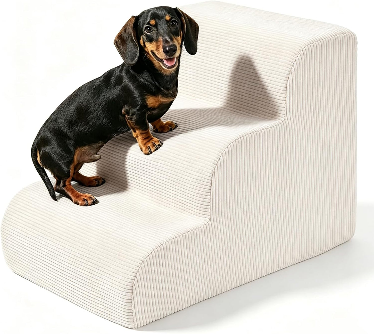 Dog Stairs for Small Dogs, 3-Steps Pet Ramp for Couch Bed, 15" H