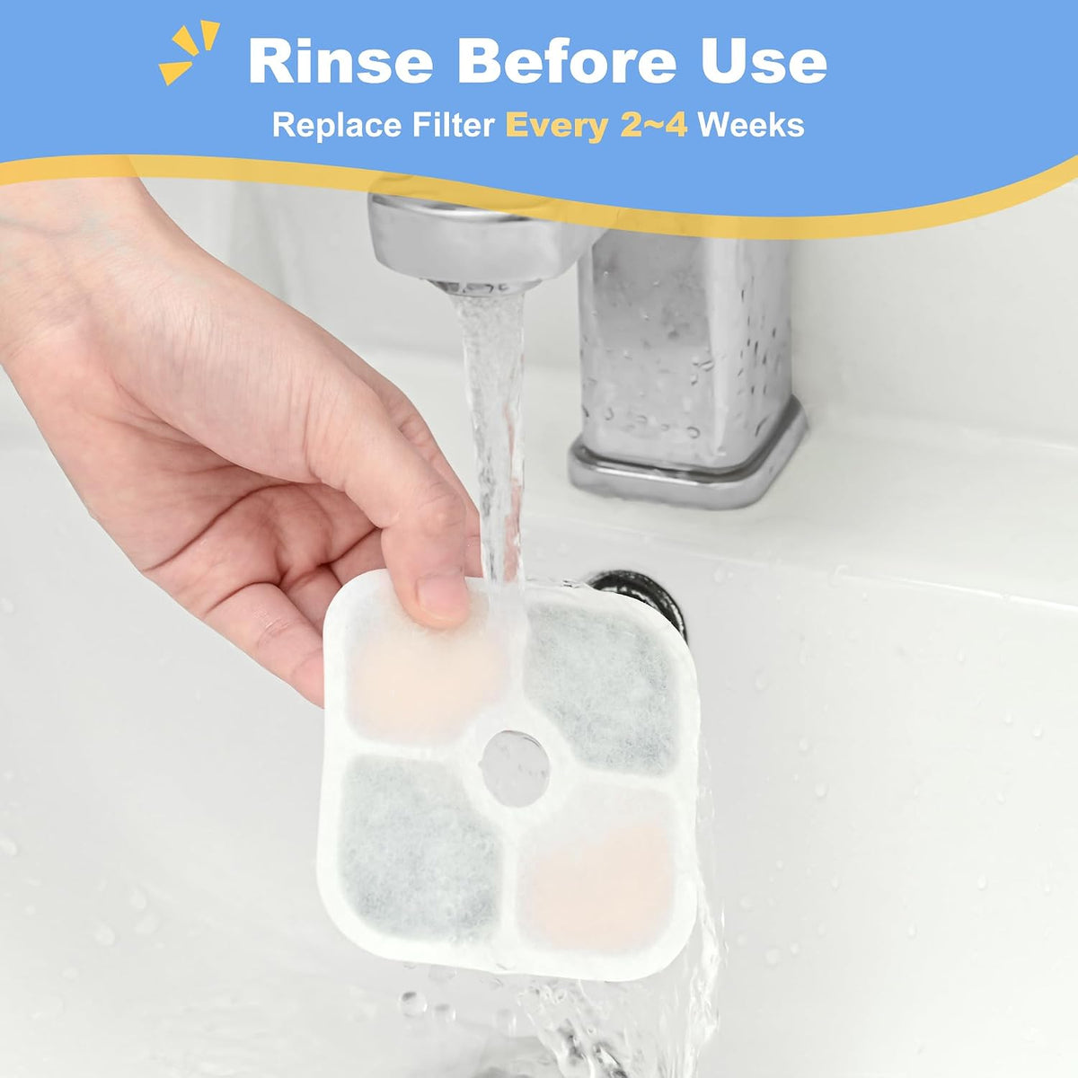 Cat Water Fountain Filter Replacement for PIXI Pet Water Fountain