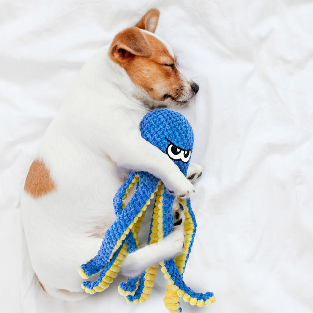 Interactive Dog Toys, 4 Pack Octopus Squeaky Hide And Seek Large Dog Toys | Tough Plush Chew Toy to Keep Them Busy, Tug of War Doggie Toy for Small,Medium and Large Breeds, Puppy Toys Puzzle
