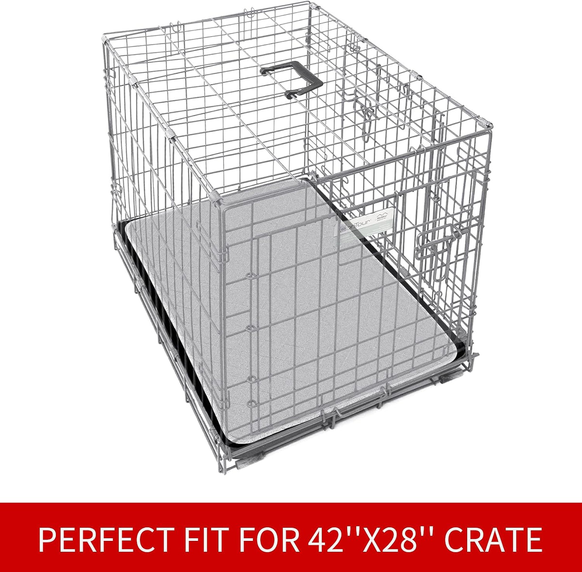 Dog Crate Mat and Washable Pee Pads for Dogs 2 Pack(42"X28")