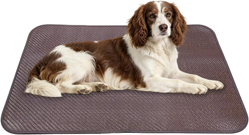 Woven Cool Mat for Dogs, Waterproof Rinse-Clean Pad, 38" x 26"
