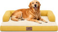 MEKIY Orthopedic Washable Dog Bed with Bolster for Medium to Large Dogs