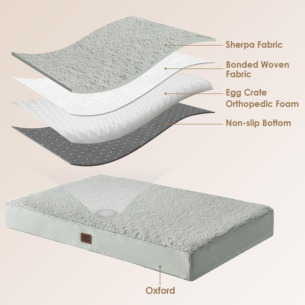 EHEYCIGA Orthopedic Dog Bed Medium with Removable Washable Cover, 30x20