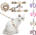 BEAUTYZOO Cat Harness and Leash Set, Escape Proof for Walking Travel, Khaki