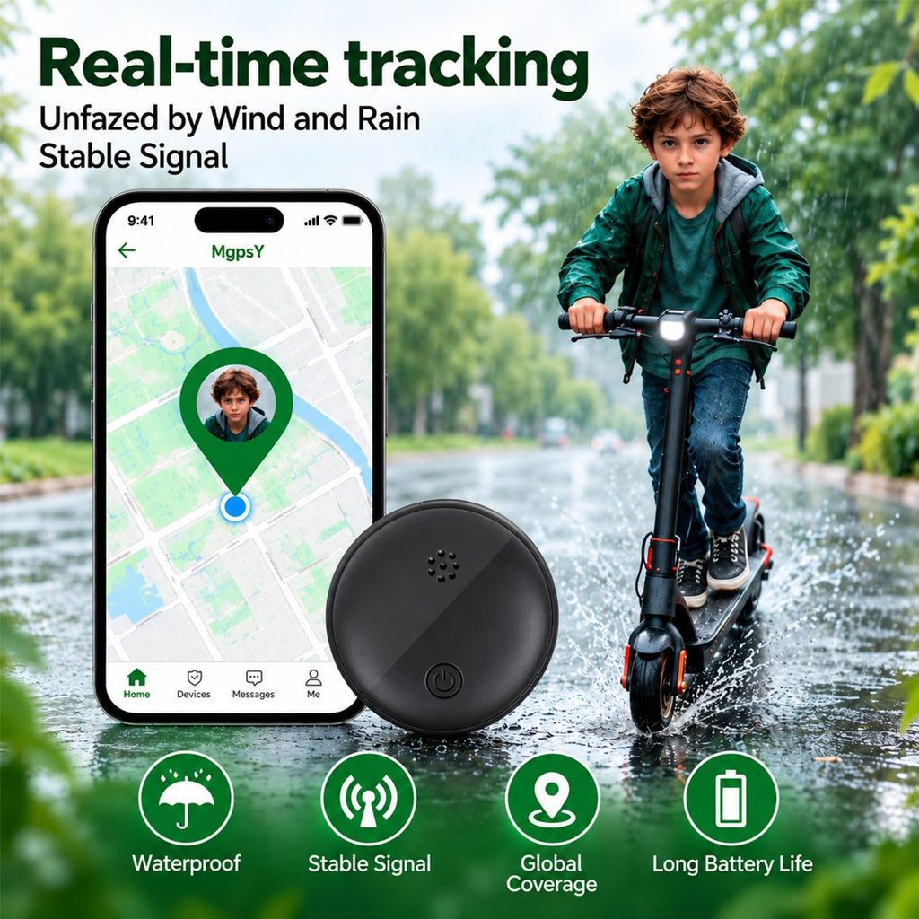 GPS Tracker for Vehicles, Magnetic Car GPS Tracking Device, Wide-Area Location Tracker for Cars, Kids, Dogs, No Subscription, No Monthly Fee, No SIM Card Required
