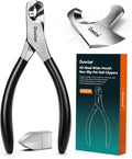 Dog Nail Clippers - All-Steel Material, Large Opening, New Non-Slip Rubberized Handle, Built-in Spring, No Fur Pinch, Professional Pet Nail Trimmers for Small to Medium Dogs and Cats (Black)