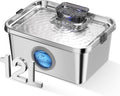PETIMI Dog Water Fountain, 3 Gallons Stainless Steel Dog & Cat Water Fountain, Large Pet Water Fountain for Multiple Pets, Ultra Silent, Wide Mouth, Safety Lock, Smart Water Pump