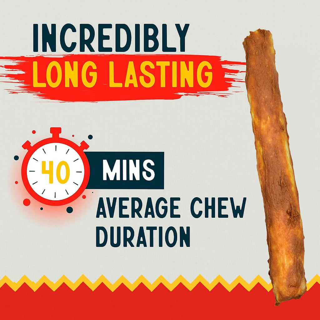 Canine Chews 10" Chicken Coated Dog Rawhide Retriever Rolls (20 Pack) Bones for Large Dogs - 100% USA-Sourced-Chicken - Long-Lasting - Healthy Dental Chew
