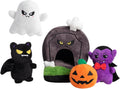 Hollypet Squeaky Hide and Seek Dog Toys for Small and Medium Dogs, Grave | Interactive Plush Stuffed Dog Squeak Toys for Small Medium Sized Dogs and Non-Aggressive Chewers, Puppy Teeth Clean Chew Toys