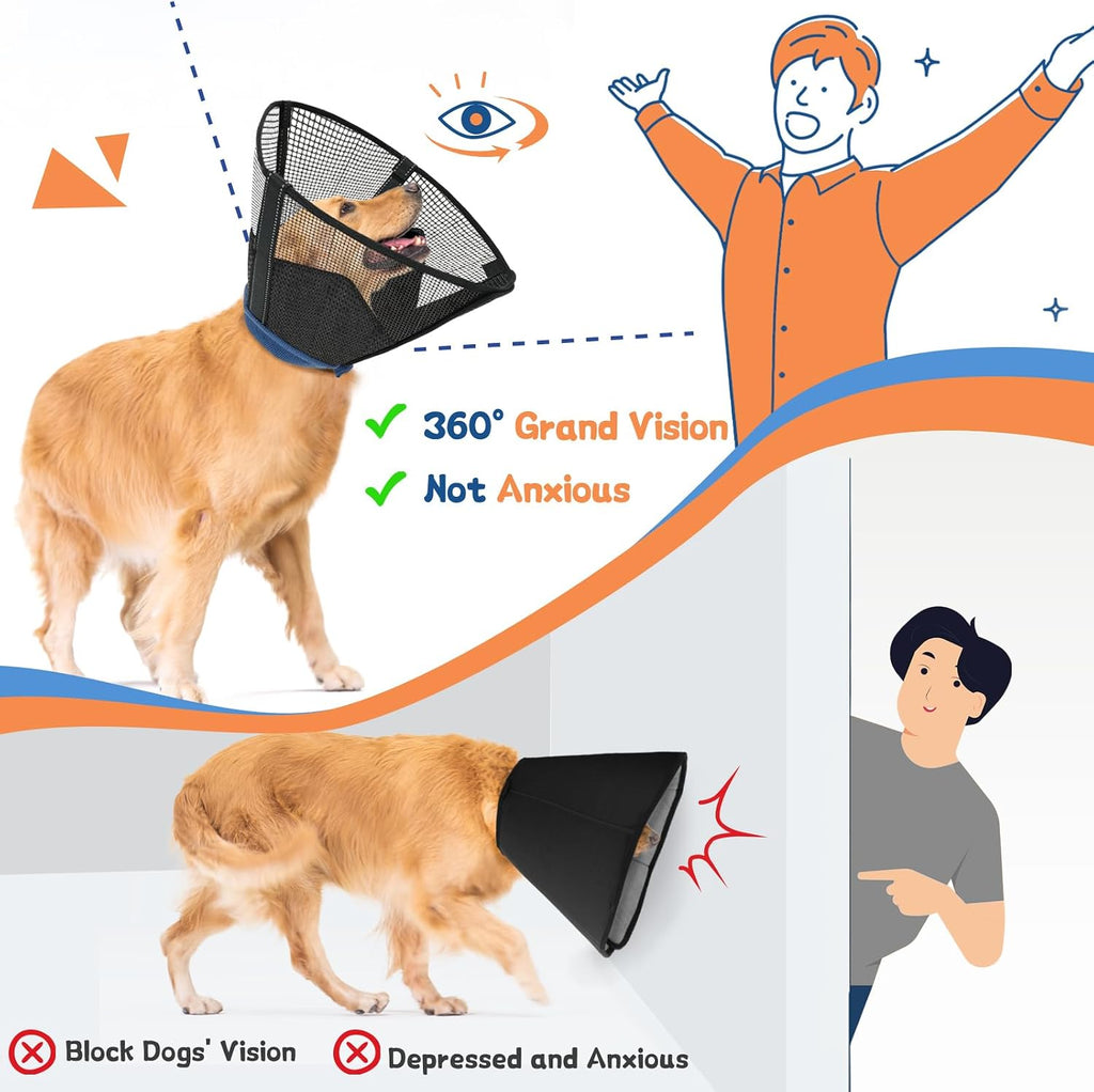 Dog Cone Collar Soft to Stop Licking Surgery Recovery Alternative