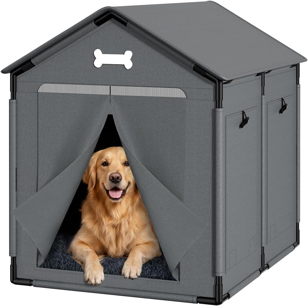 Dog House Indoor Dog Kennel Bed Mat with Cushion for Small-Large Dogs Cats