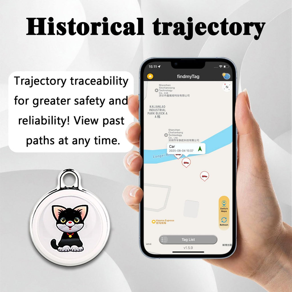 GPS Tracker for Dogs,Mini Cat Tracker,Smart Pet Tracker,No Monthly Fee