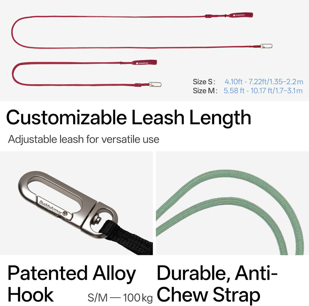 Hands Free Cat Leash Lightweight Adjustable Padded Handle, Earth
