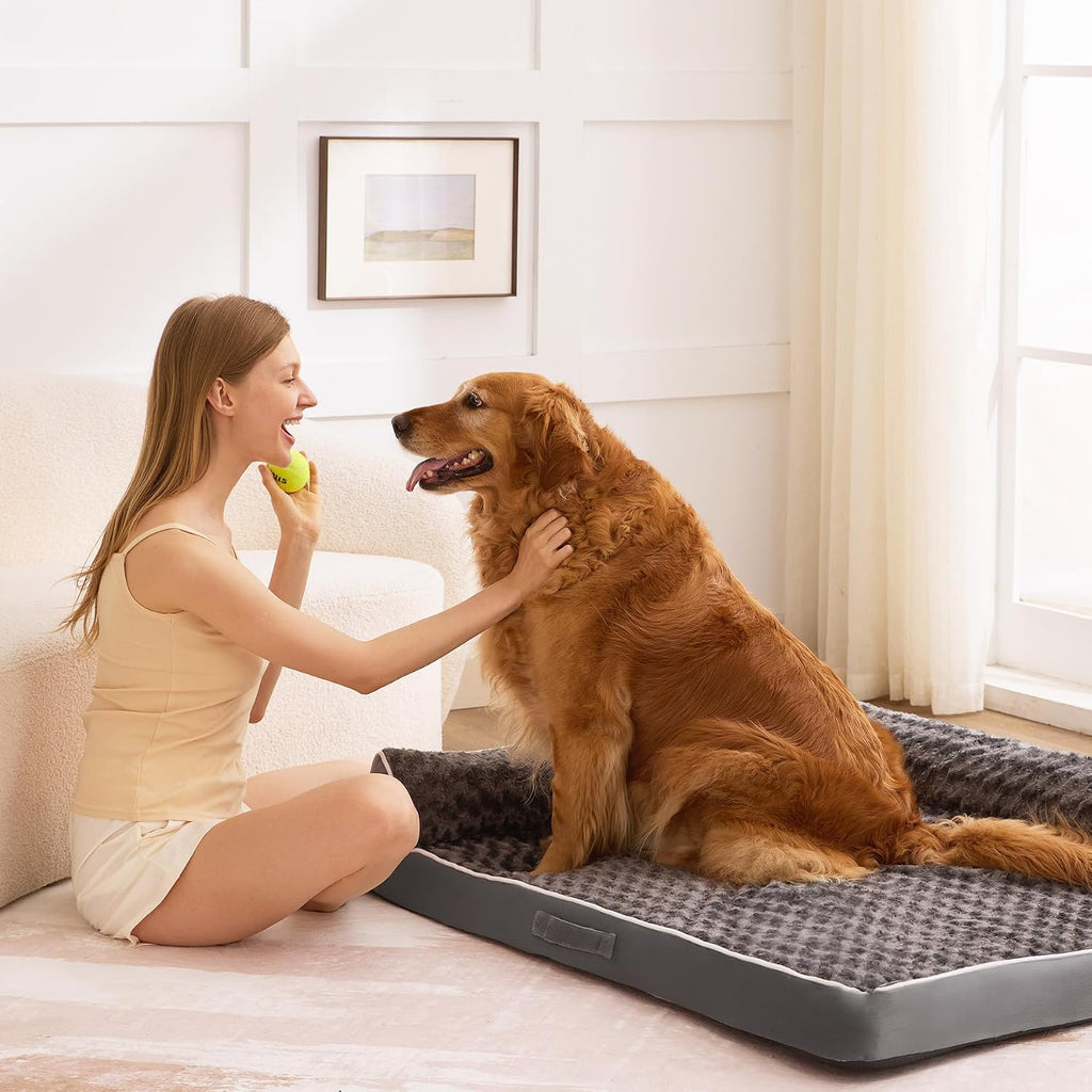 XXL Orthopedic Dog Bed, Extra Large Dogs, 48"x35", Dark Grey