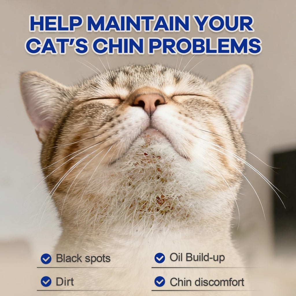 Cat Chin Wipes, Dual-Finger Cleaning Pads, Unscented, 60 Count