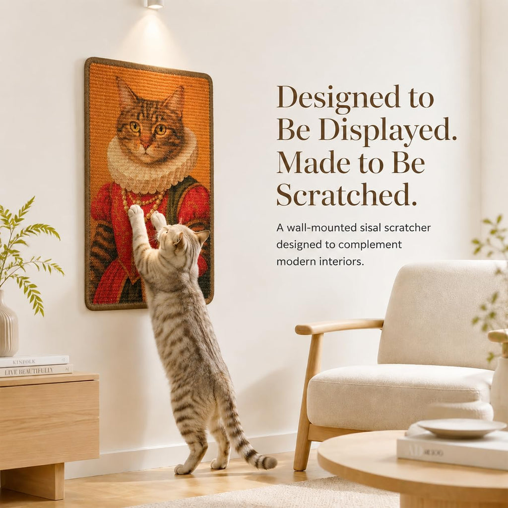 Art Sisal Cat Scratcher Mat, Cat Wall Scratchers for Indoor Cats