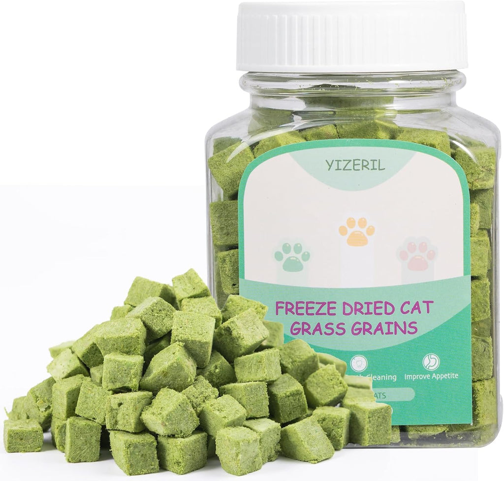 Freeze-Dried Cat Grass Dental Treats, Hairball Control, 80g