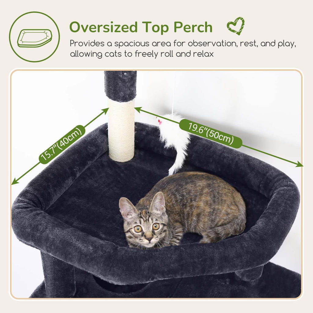 Globlazer Cat Tree for Large Adult Cats, Heavy Duty Indoor Cat Tower, F74B