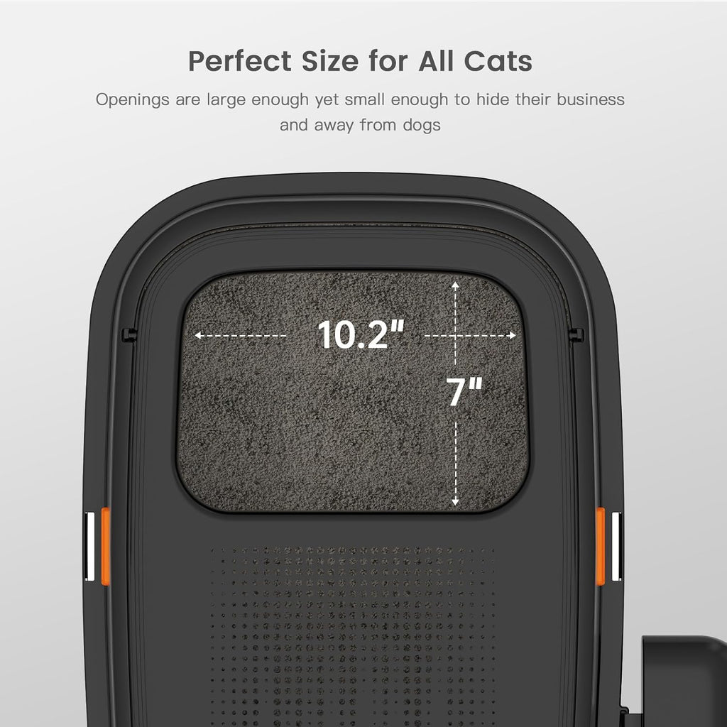 XL Stainless Steel Cat Litter Box with Lid, Top Entry, Mat & Scoop Included | XL for Big Cats, High Sides Enclosed Design, Anti-Urine Leakage, Non-Stick Odor-Free, Easy Clean, Reduce Litter Tracking
