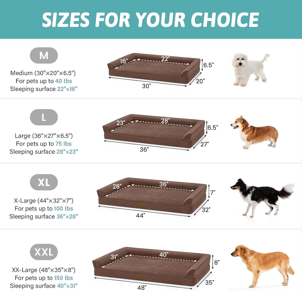 COZY KISS Orthopedic Dog Bed for Medium Small Size Dogs, U Shaped 30x20 in