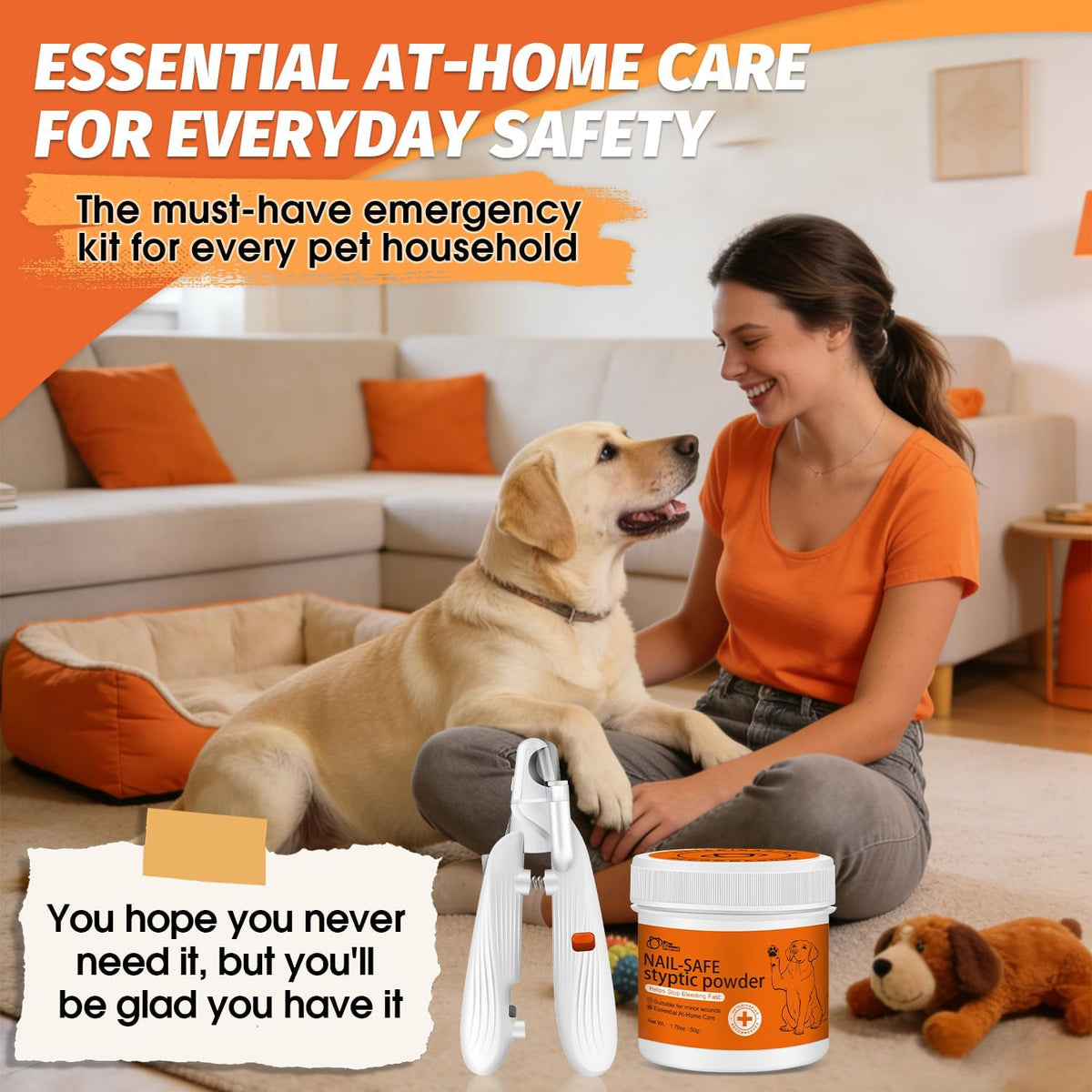 PAW PLANET Styptic Powder for Dogs & Cats with Nail Clipper Kit, 1.76 oz