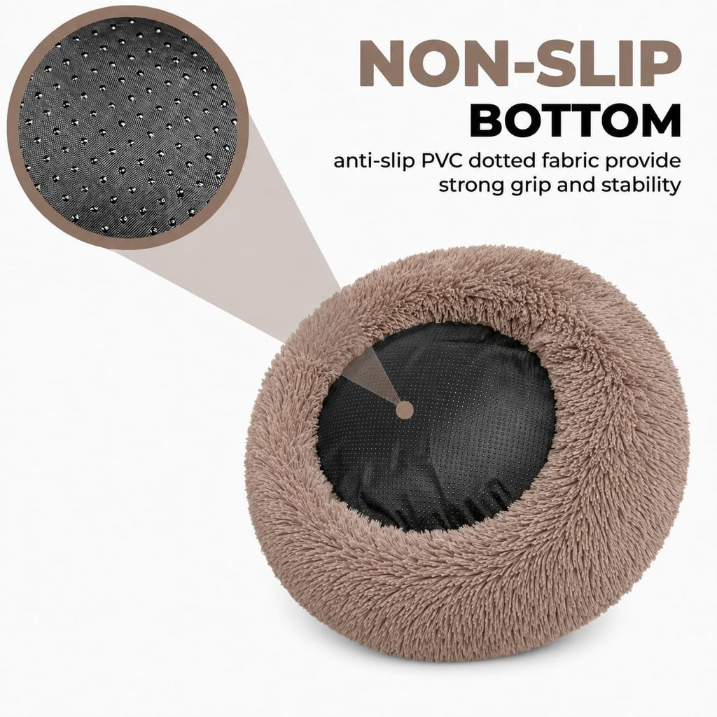 Whiskers & Friends Puppy Bed Washable, Calming Donut Dog Beds Small Dogs