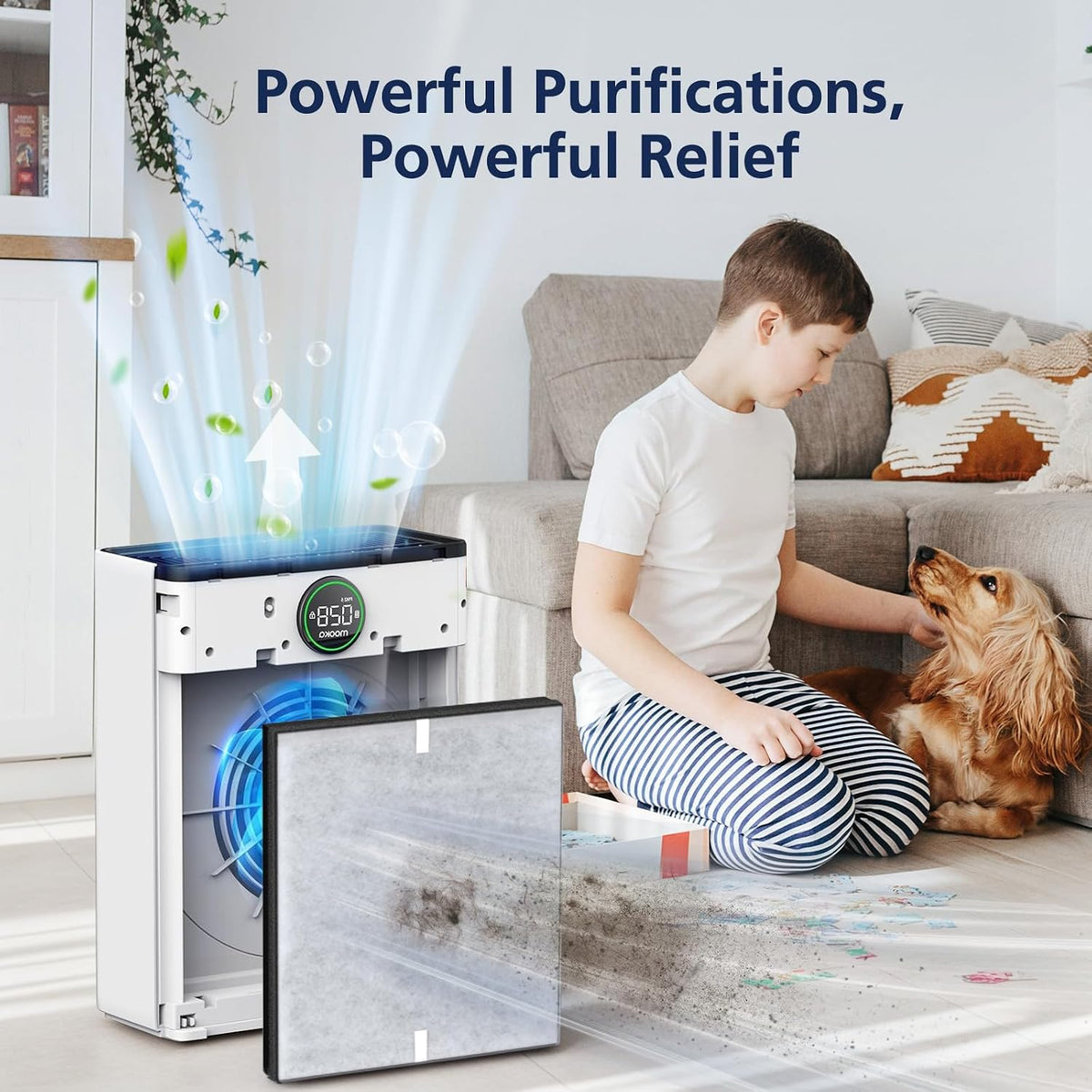 PR1 Replacement Filter for Mooka PR1 Air Purifier for Home Large Room