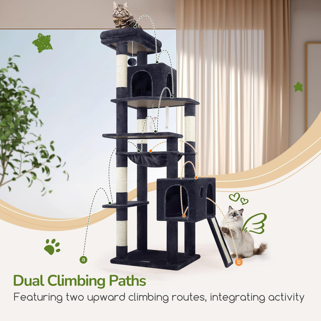 Globlazer F70 Pro Heavy Duty Cat Tree Tower for Indoor Cats Large Adult