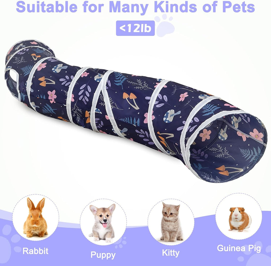 Glittme S-Shape Cat Tunnel, Foldable Cat Tunnels for Indoor Cats