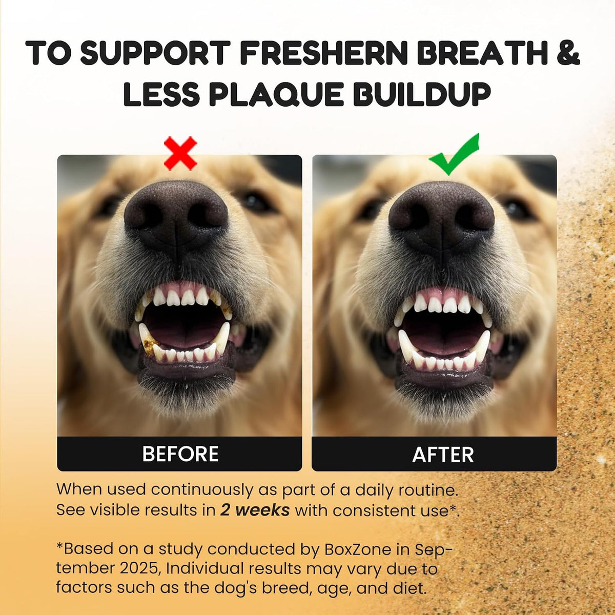 Dog Teeth Cleaning Powder - Plaque & Tartar Control, Breath Fresheners