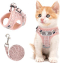 Cat Vest Harness and Leash Set, Escape Proof Kitten Harness Pink
