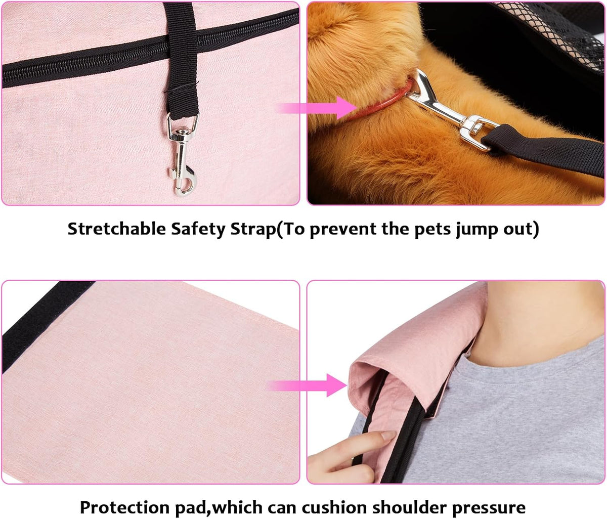 Ownpets XL Dog Sling 15-25lbs, Hands-Free Carrier with Bottom Support Pad