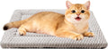 Dog Bed Mat,Reversible & Ultra Soft Kennel Pad-Machine Washable Pet Bed for Dogs & Cats-All-Weather Crate Liner for Crates,Carriers & Travel (Light Gray, 18" L x 14" W x 1.5" Th)