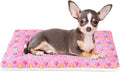 Mora Pets Dog Bed Crate Pad Ultra Soft Pet Mat Star Print 22 Inch Pink