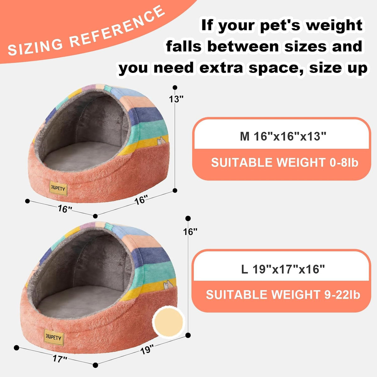 Cute Cat Beds for Indoor Cats, Cat Cave Bed for Kittens, Hideaway Cat House