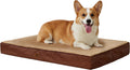EGOHOME Comfort Orthopedic Egg-Crate Foam Flat Dog Bed, Brown, 29x21