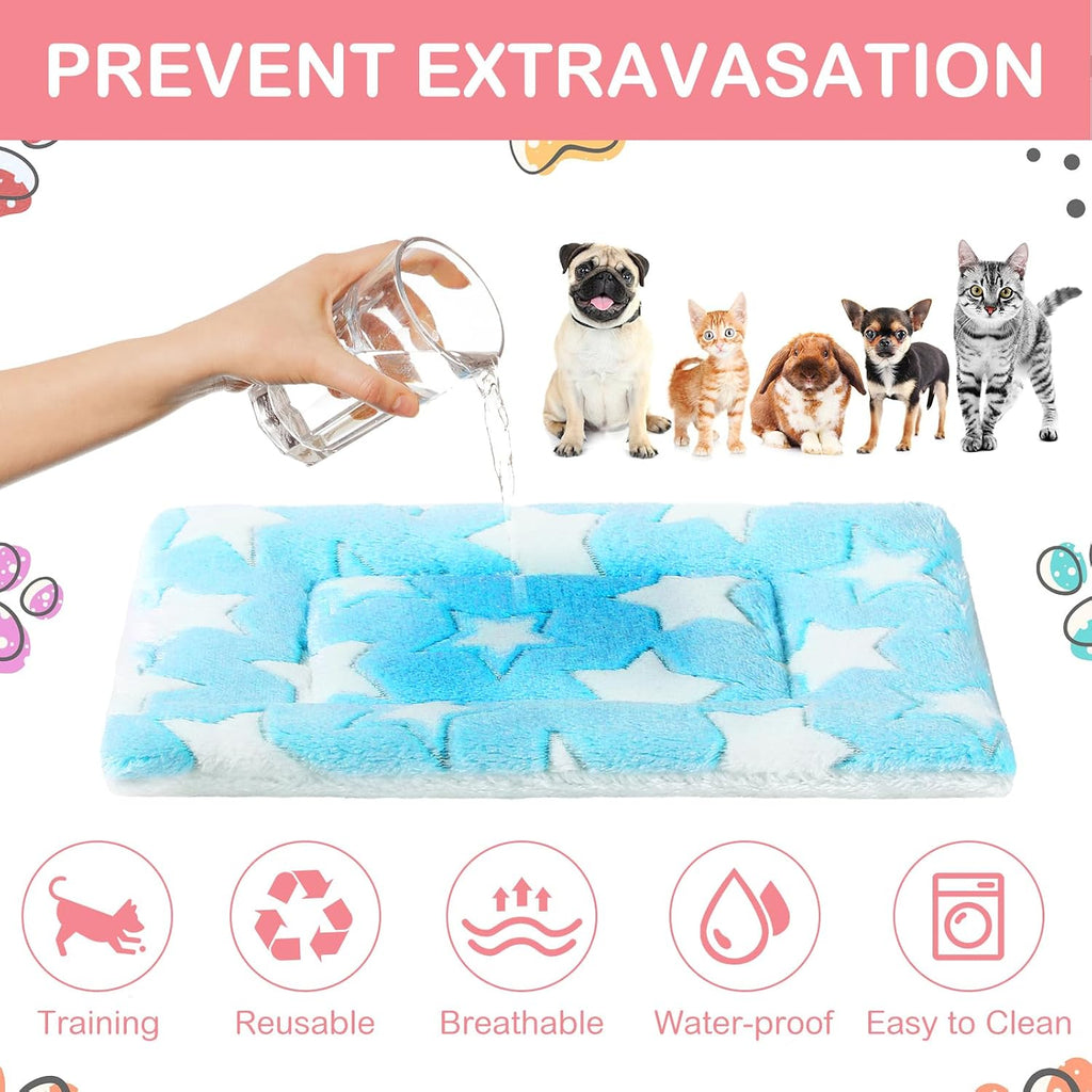 Haull 4 Pcs Waterproof Guinea Pig Bedding Mat, Cute Star, 13 x 18.5