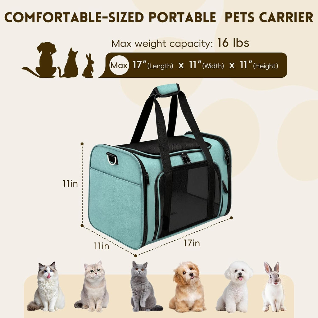 Cat Carrier Soft, Dog Carriers for Small Dog/Large Cat (Up to 16lb)