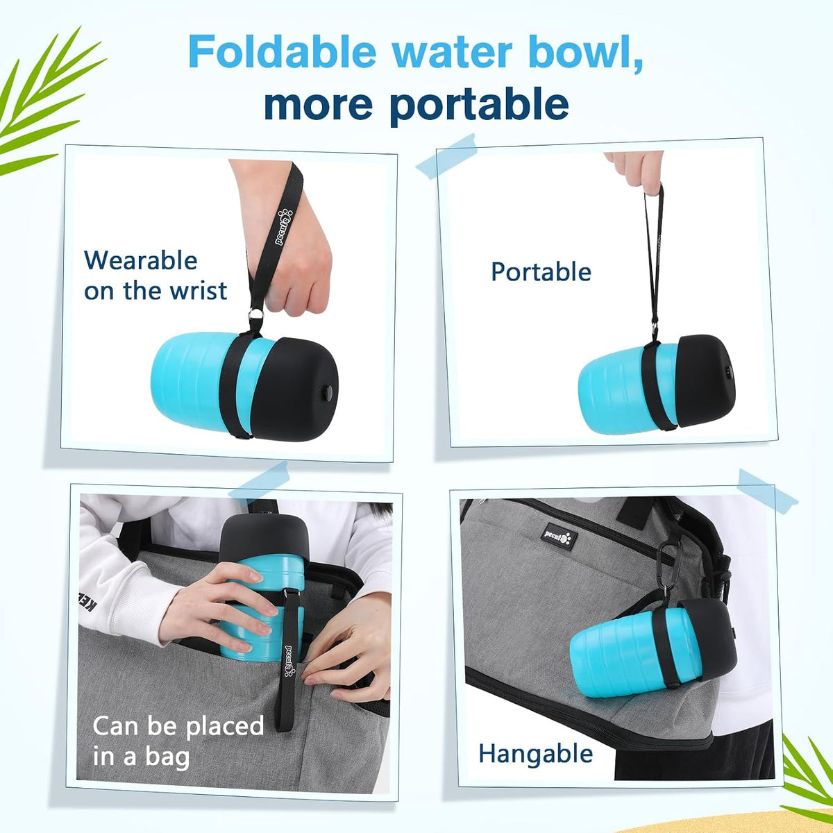 Pecute Portable 22 oz Dog Water Bottle, 2 in 1 Dog Water Bottle Bowl Leakproof with Double Seal, BPA Free, Lightweight, Pet Water Bottel Dispenser for Outdoor Walking Triping Hiking Camping Travels | Pet Water Dispenser Portable for Outdoor Walking Hik...