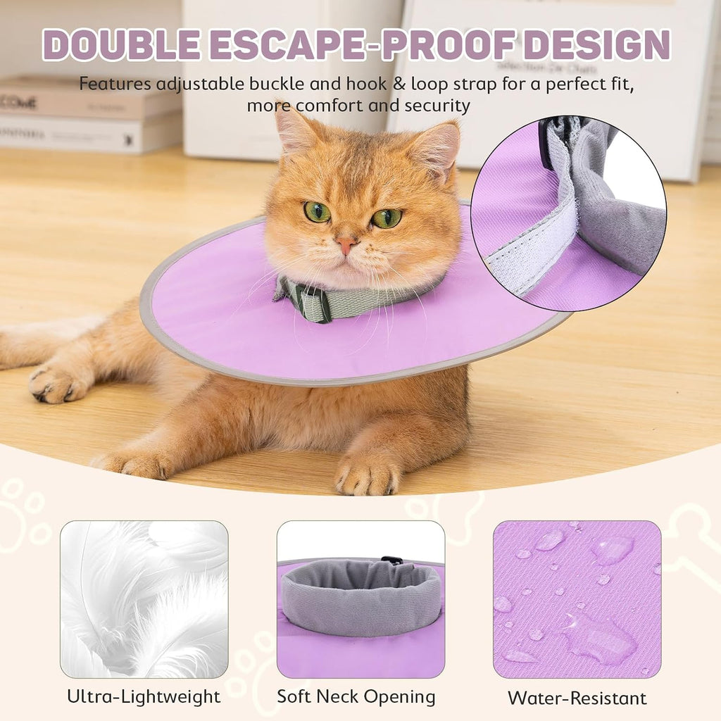 Avont Lightweight Waterproof Foldable Cone, Soft E-Collar - L Purple