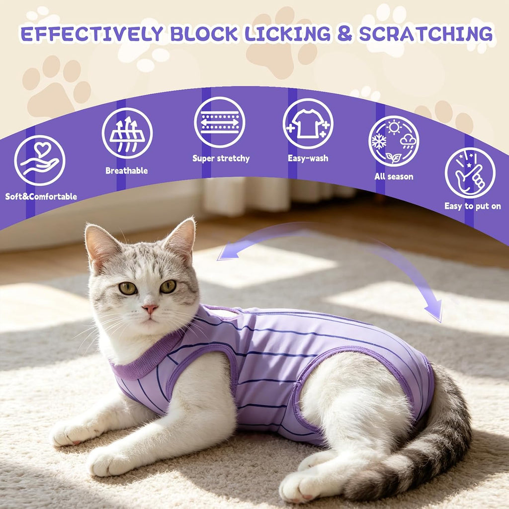 EMUST Cat Recovery Suit, Cat Surgery Recovery Suit Female for Wound Care