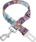 Adjustable pet cat and Dog car seat Belt，The Lanyard is Flexible and Adjustable from 20 to 33 inches(Light Luxury Marble)