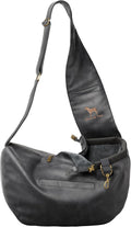 Noah & Paw Dog Sling Carrier for Small Dogs 5-18lb, Dog Sling for Small Dogs and Cats, Dog Carrier with Adjustable Padded Strap, Vegan Leather Lined with Fur, 3X Safety Features, Machine Washable