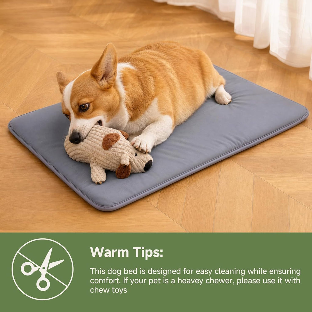 Outdoor XL Dog Crate Pad Bed, Reversible Waterproof Wipeable Mat, 41x27