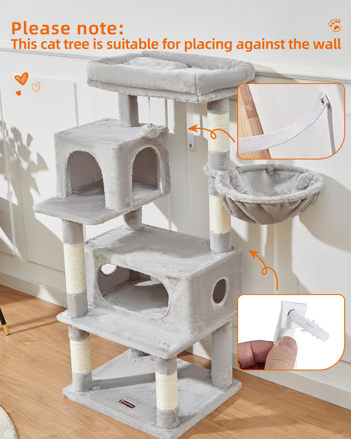 Taoqimiao Cat Tree, 49In Cat Tower for Indoor Cats Large Adult