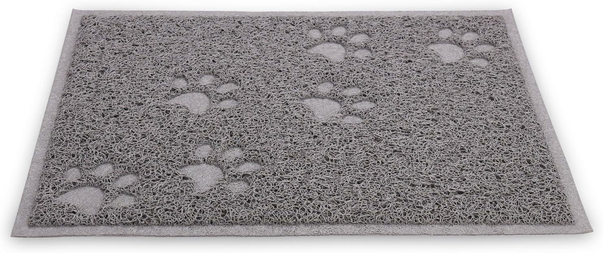 Bulk Buys Cat Litter Mat, Traps Litter, Soft Non-Slip Surface, Easy to Clean, 11.5 x 15.75 in Gray Mat for Litter Box Area (Pack of 2)