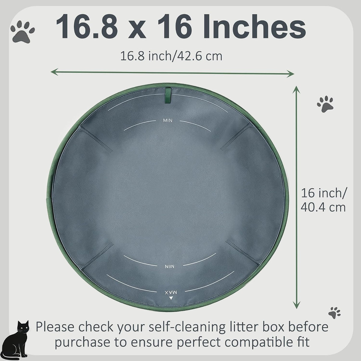 NewKe 2 Pack Cat Litter Pads for PETLIBRO Luma Automatic Cat Litter Box