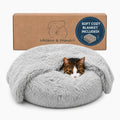 Whiskers & Friends Cat Beds for Indoor Cats & Small Dog, Fluffy Cat Bed