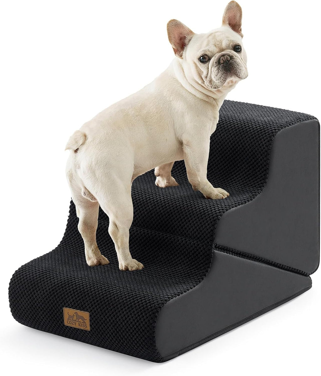 COZY KISS Dog Stairs for Small Dogs, 3-Step 2-in-1 Dog Steps,15.7" H
