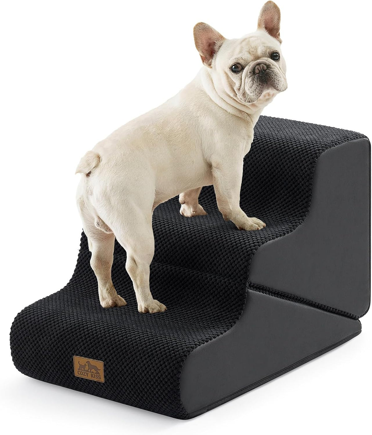 COZY KISS Dog Stairs for Small Dogs, 3-Step 2-in-1 Dog Steps,15.7" H